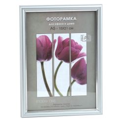 Фоторамка Interior Office 5 серия 590/10х15 матовое серебро пластиковая | 