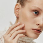 Серьги КОЛТ позолота с гранатами