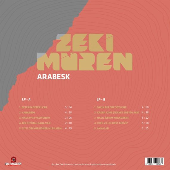 Vinil \ Пластинка \ Vynil Zeki Müren - ARABESK