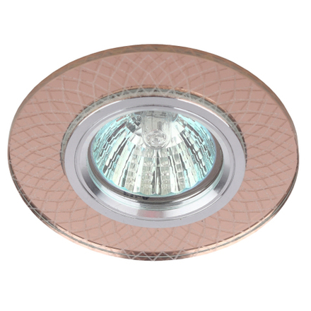 Светильник встраиваемый cо светодиодной подсветкой ЭРА DK LD43 TEA 3D под лампу MR16 GU5.3 белый/оранжевый