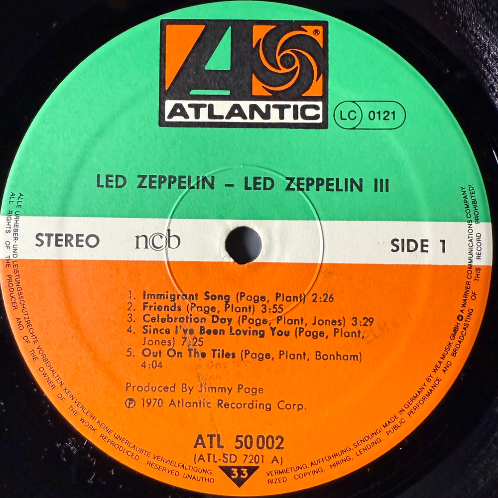 Led Zeppelin ‎– Led Zeppelin III (Скандинавия)