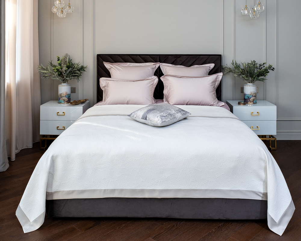 Покрывало 270x280 Garda Decor Сан-Ремо белое