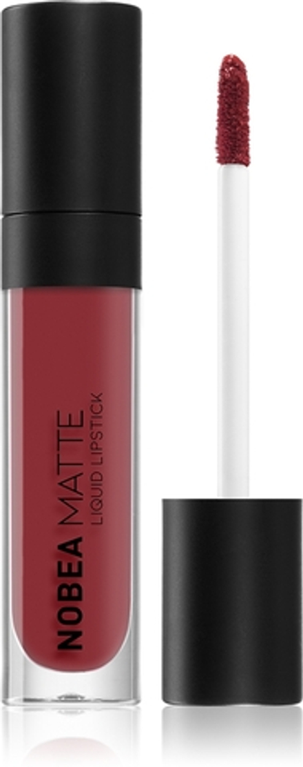 NOBEA Day-to-Day Matte Liquid Lipstick - Матовая жидкая помада оттенок Maroon #M10, 7 ml