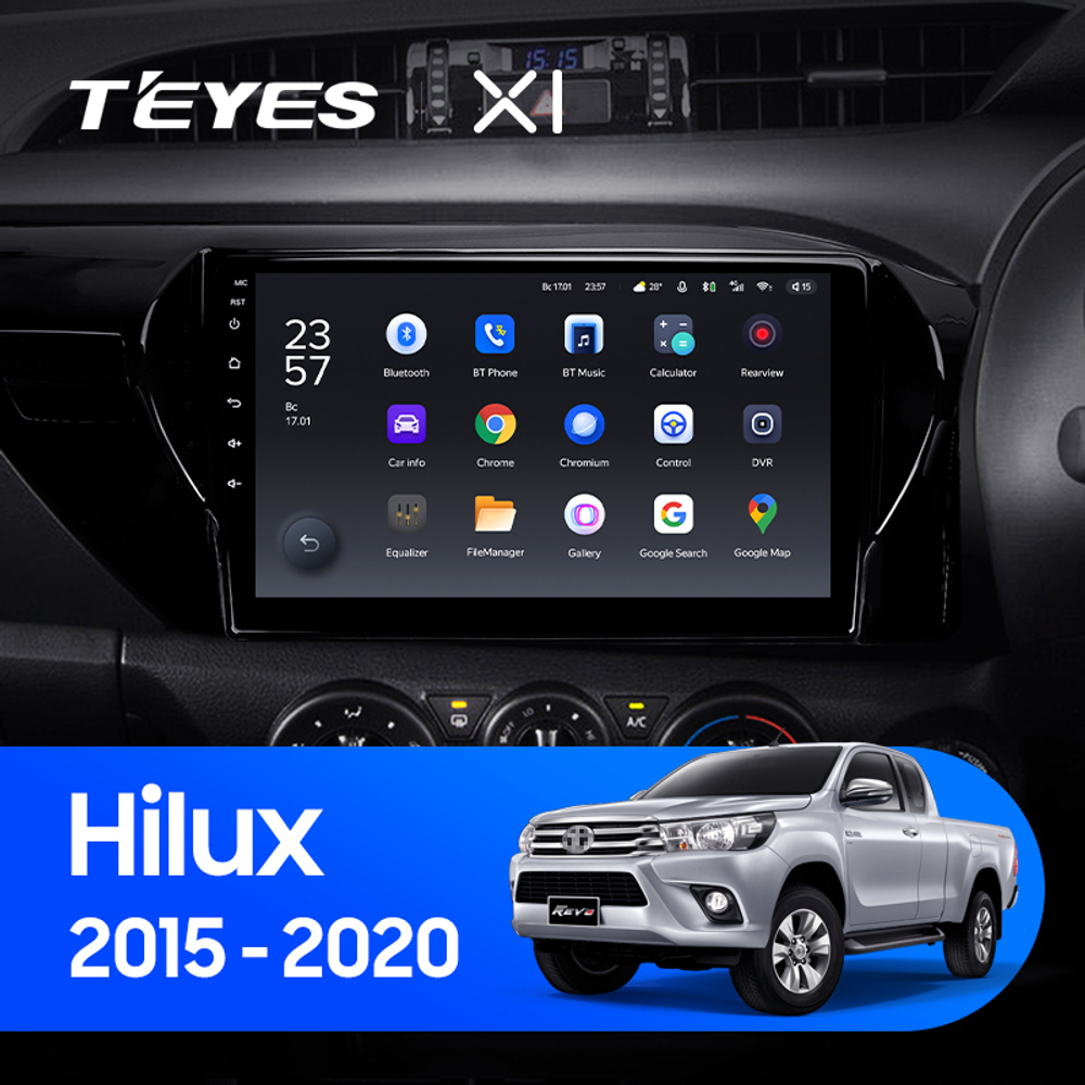 Teyes X1 10" для Toyota Hilux 2015-2020 (прав)