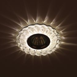 Светильник встраиваемый cо светодиодной подсветкой ЭРА DK LD36 SL/WH под лампу MR16 GU5.3 прозрачный | Встраиваемые LED светильники