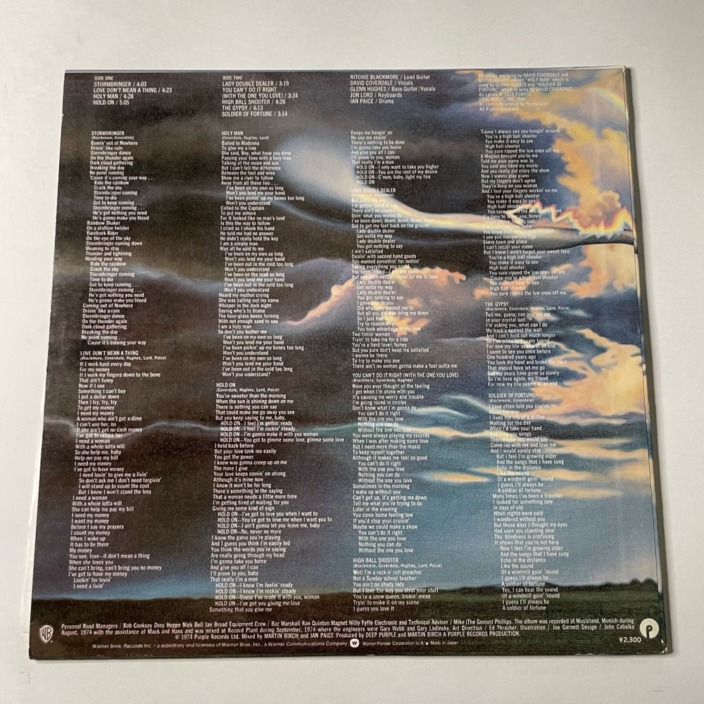 Винтажная виниловая пластинка LP Deep Purple Stormbringer (Japan 1974) (No Obi)