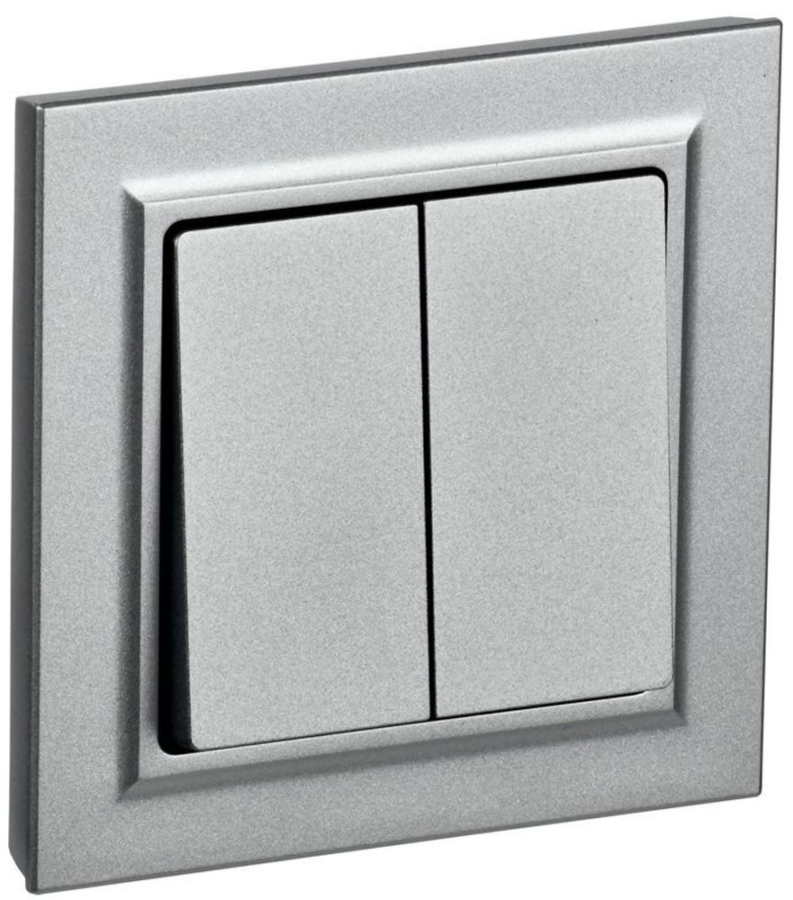 Выключатель 2-кл. СП BRITE ВСР10-2-0-БрА 10А в сборе алюм. IEK BR-V20-0-10-K47-F Выключатель 2-кл. СП BRITE ВСР10-2-0-БрА 10А в сборе алюм. IEK BR-V20-0-10-K47-F