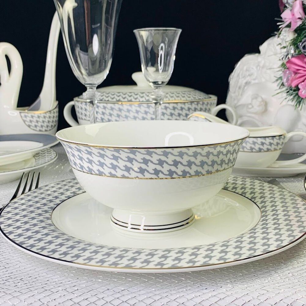 Lenardi 145-411 Набор из 6 салатников 15см EARL GREY в под.уп.(х6)Костяной фарфор