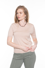 ФУТБОЛКА ИЗ ШЕЛКОВОЙ И ХЛОПКОВОЙ ПРЯЖИ