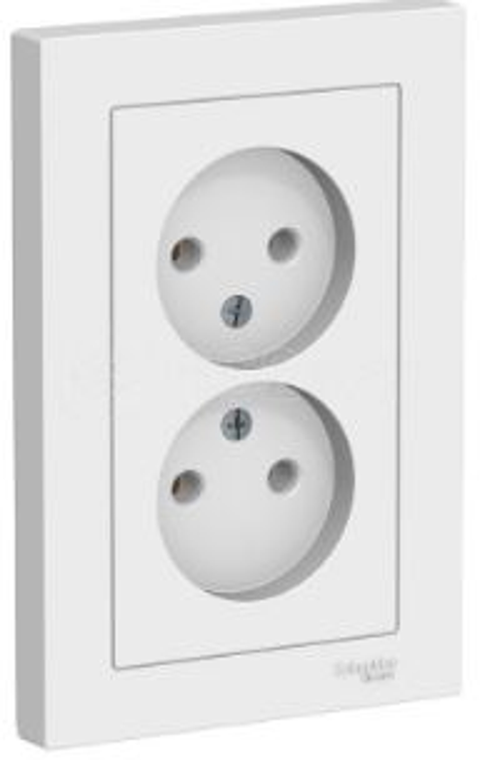 Розетка 2-м СП AtlasDesign 16А IP20 без заземл. в сборе бел. SE ATN000120