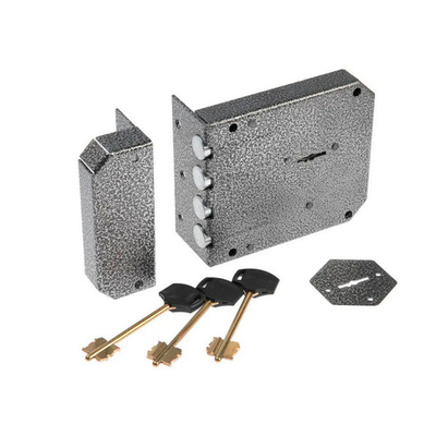 Замок Боровичи накладной Симеко ЗН 1-3 4 ригеля, 3 кл., тяж.