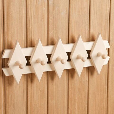 Вешалка Ромбик из липы с 5 крючками (45 х 18 см) (Цвет: не задано)