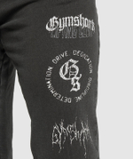 Штаны GYMSHARK Distressed Graphic Joggers Washed Black Acid