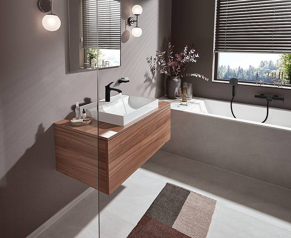 Смеситель для раковины Hansgrohe Vivenis 75022670 черный матовый