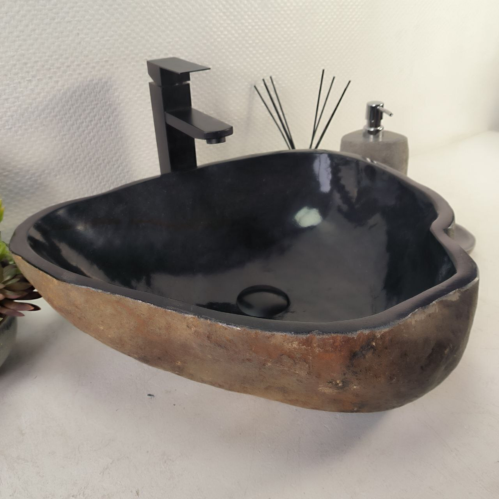 Раковина из речного камня RS-65104 48*43*15 0856