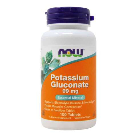 Potassium Gluconate 99 mg 100 tab (Now)