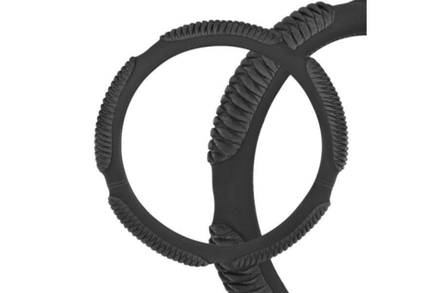 Оплетка руля Skyway S01101029 (M) замша черная 5 подушек рельефная