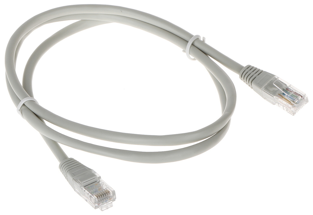 Патч-корд Ripo UTP4 Cat 6, RJ45, 5.0 m PVC (серый) литой