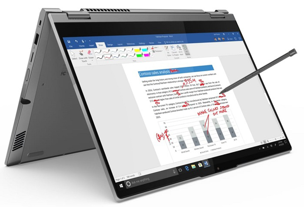 Ноутбук Lenovo ThinkBook 14s Yoga ITL (20WE0008RU) 14"(1920x1080) Cенсорный/ i5-1135G7(2.4ГГц)/ 8Гб/ 512Gb SSD/ Iris Xe Graphics/ Win10 Pro/ Серый