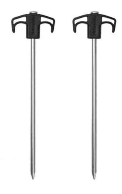 Колышки для палтки Naturehike оцинкованная сталь (2 шт.) 25 см, черные