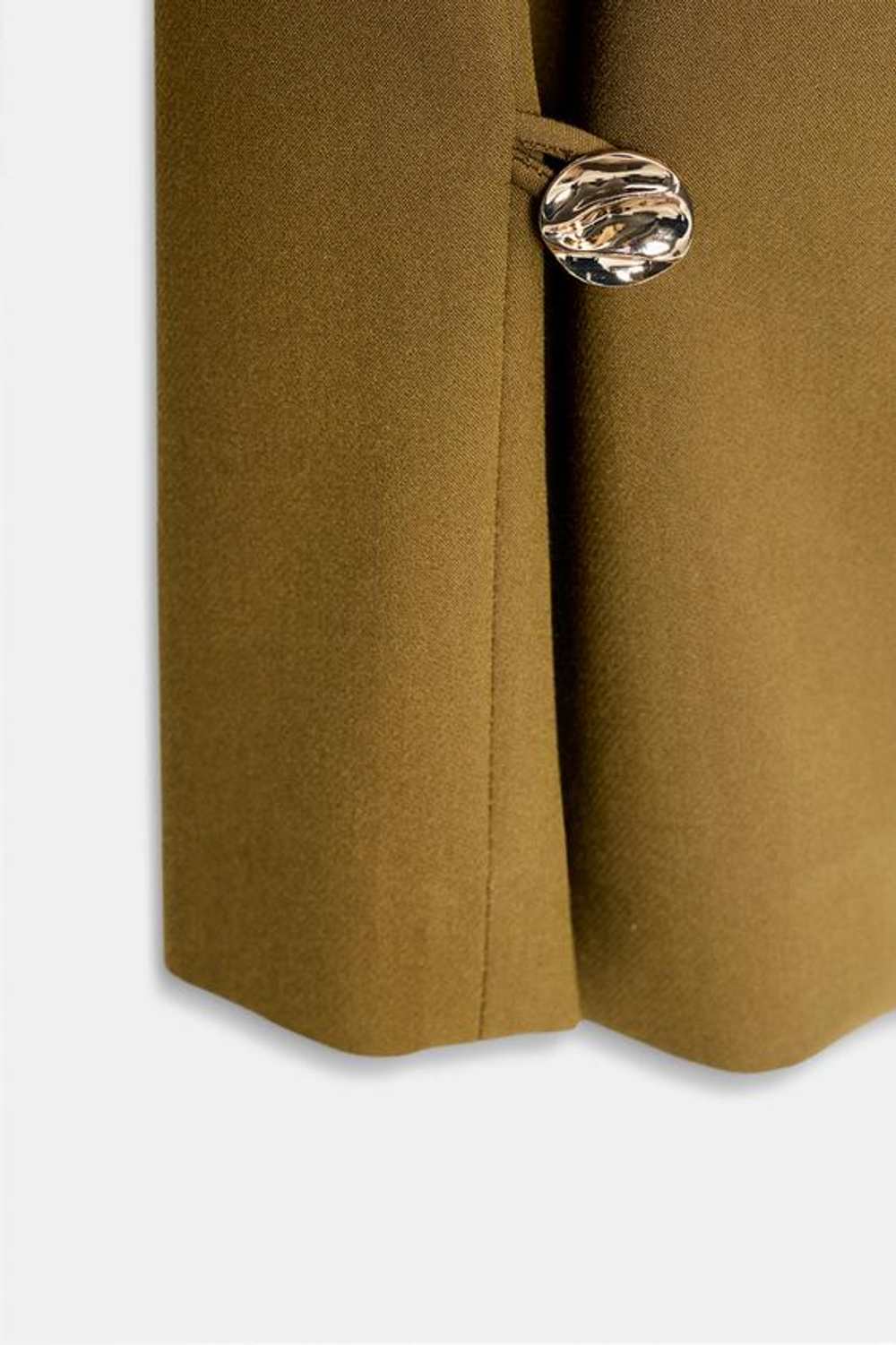 ZARA БРЮКИ С РЕГУЛИРУЕМЫМИ МАНЖЕТАМИ, ЦВЕТ ОЛИВКОВОГО МАСЛА