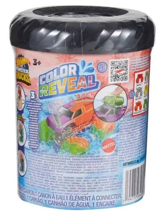 Машинка Хот Вилс Monster Trucks Color Reveal HJF39