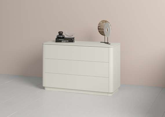 Комод Tammi 3 ящика ширина 120 см (молочный)