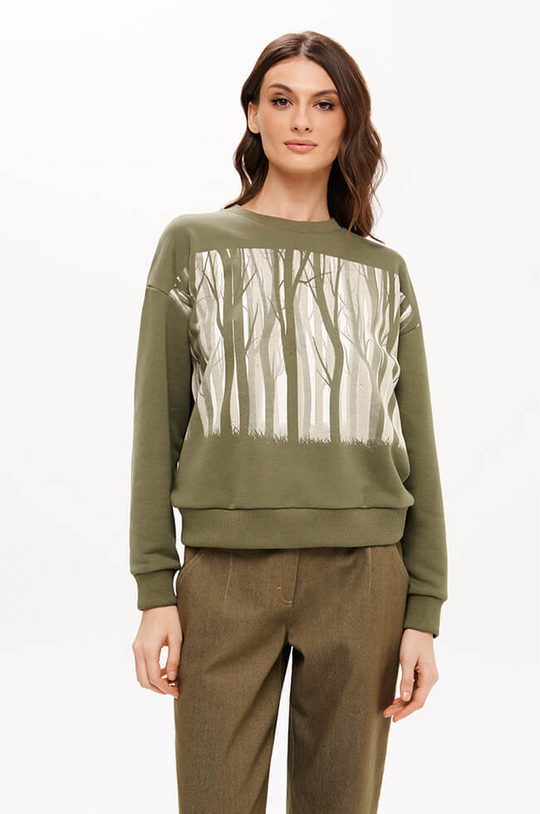 23424 Свитшот женский (зеленый)