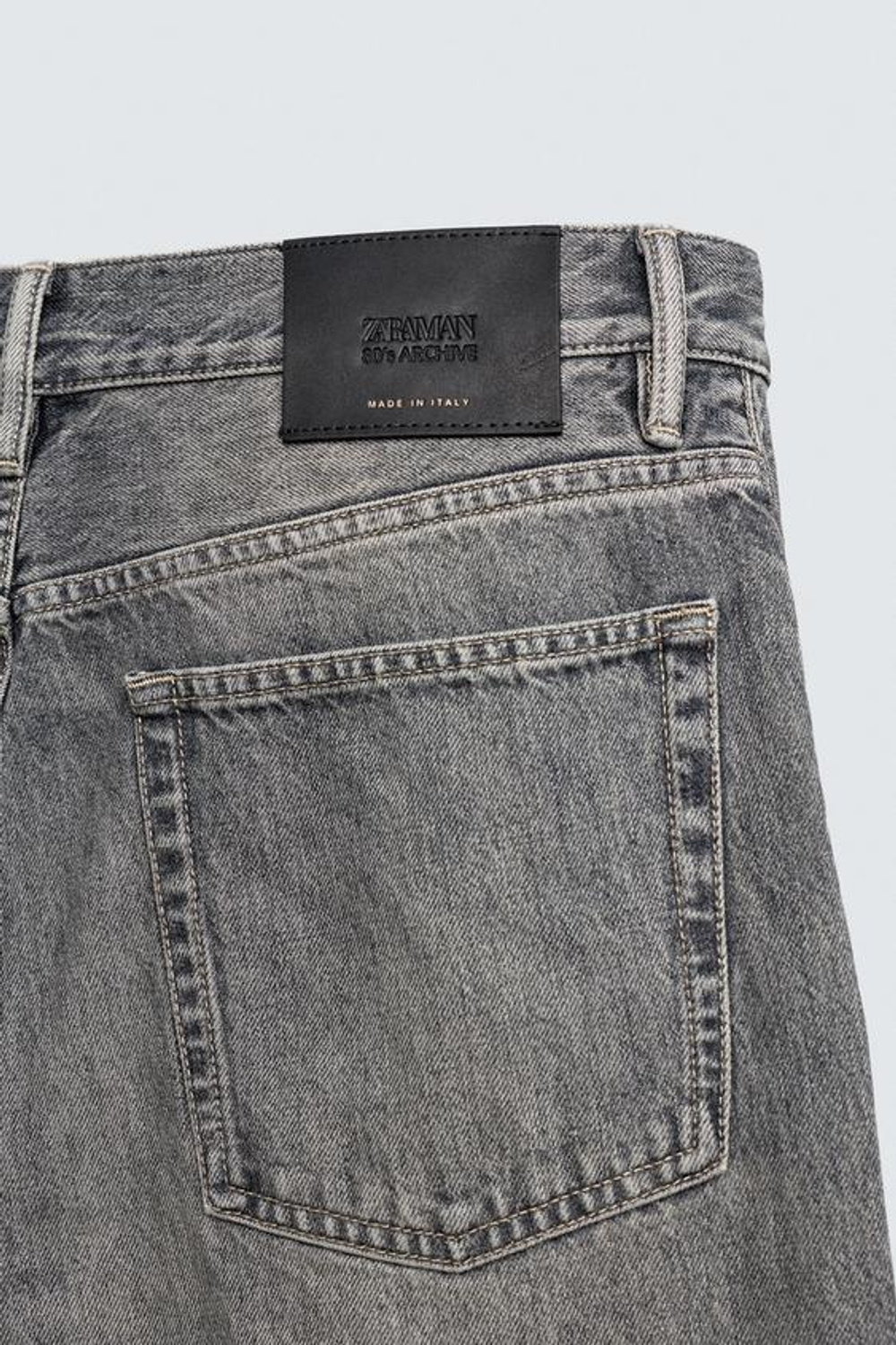 ZARA ДЖИНСЫ RELAXED STRAIGHT FIT - LIMITED EDITION, СЕРЫЙ