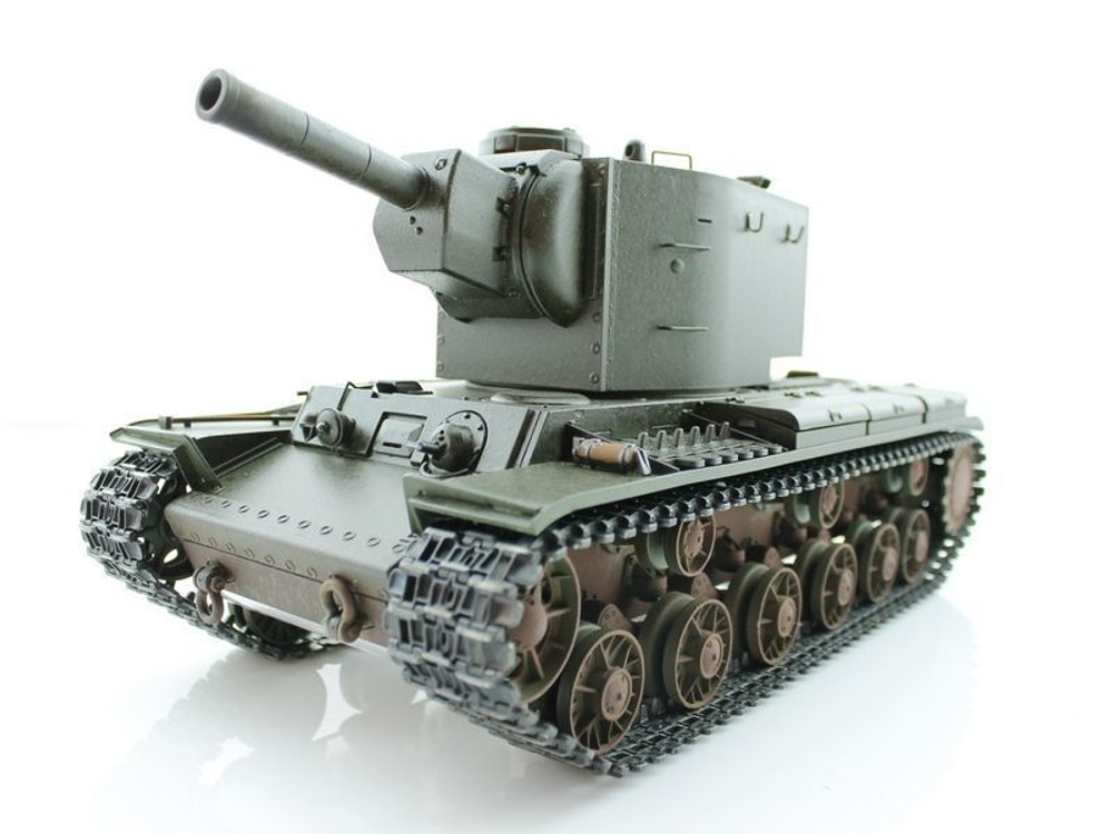 Радиоуправляемый танк Torro KV-2 1/16 с пневматической пушкой, деревянная коробка, реалистичный звук и дым, уникальная роспись