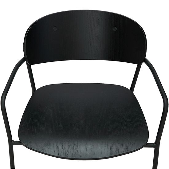 Стул с подлокотниками деревянный torfrid, черный