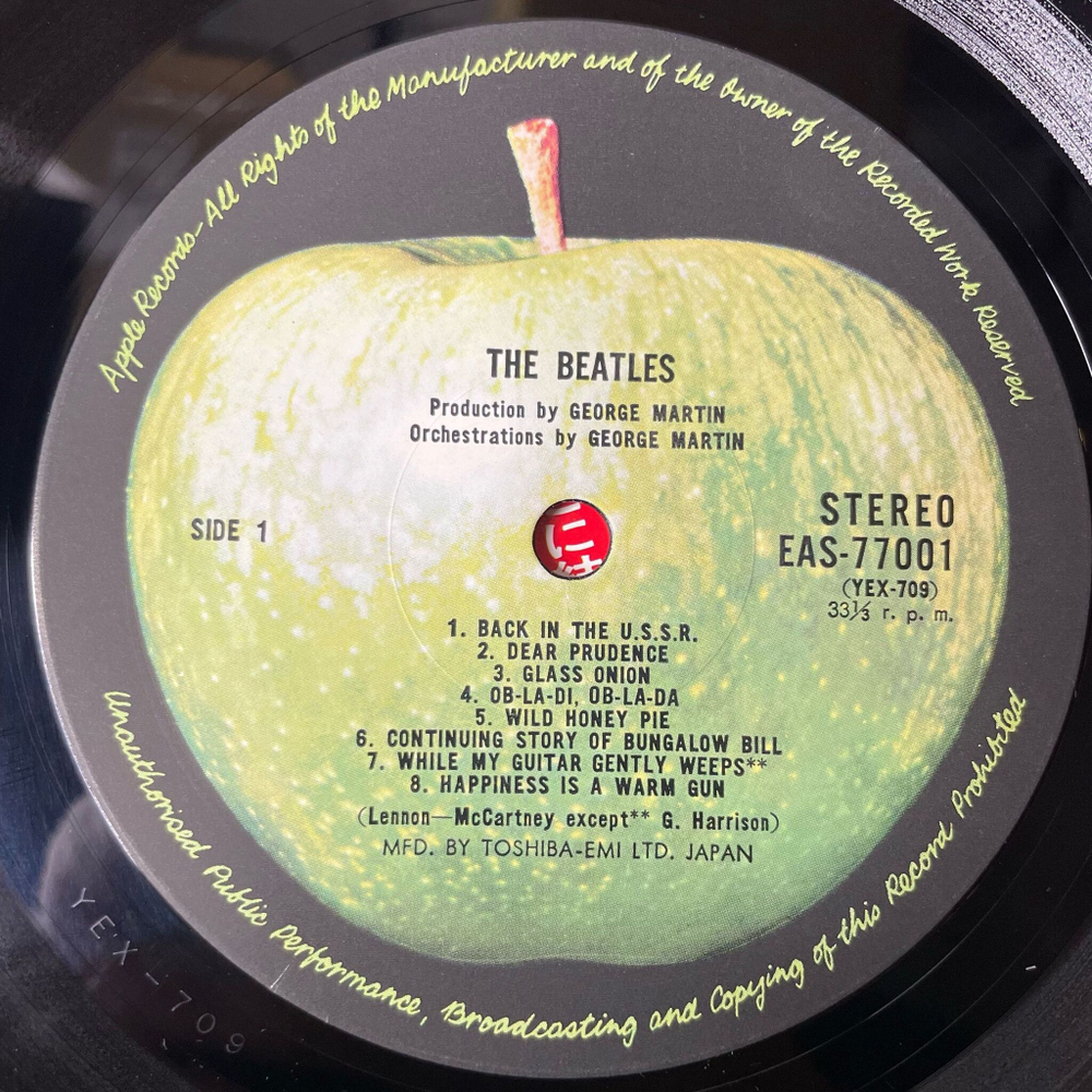 Винтажная виниловая пластинка LP The Beatles White Album Белый Альбом (Japan 1976) (Obi, Постер) Blackbird