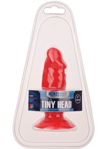 Красный анальный фаллос MENZSTUFF TINY HEAD - 13 см. (Цвет: красный)