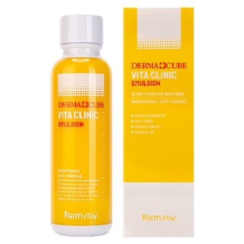 Увлажняющая эмульсия с Витаминами FarmStay Derma Cube Vita Clinic Emulsion 120мл