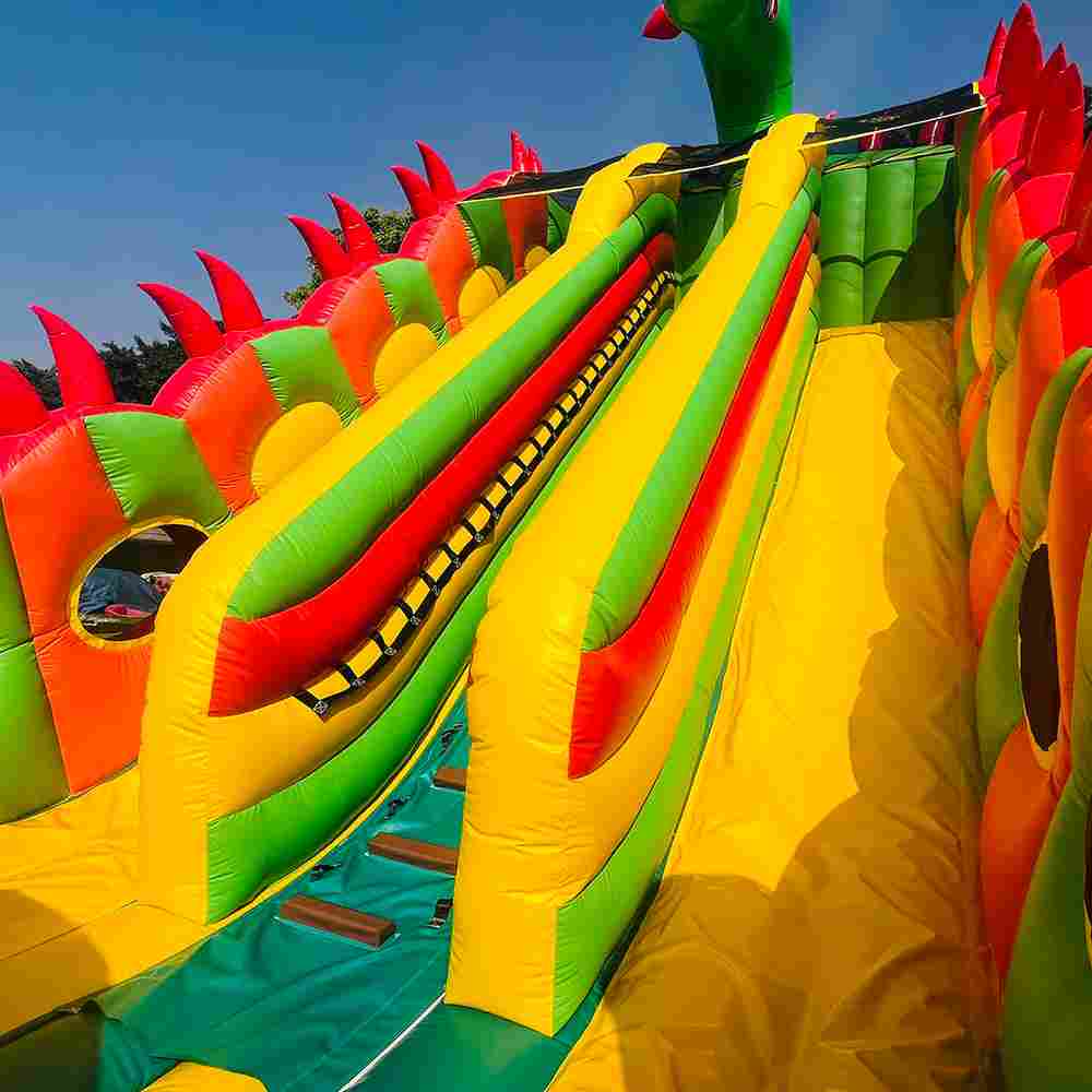 Коммерческий надувной батут-горка «Дракон 3» 10*5*8 м