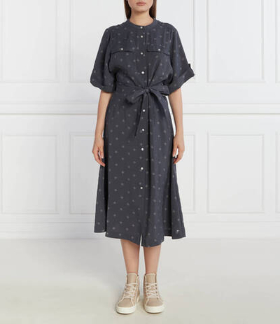 Платье с ремешком AMD VIS CREPE SS Tommy Hilfiger - графитовый(WW0WW40354)