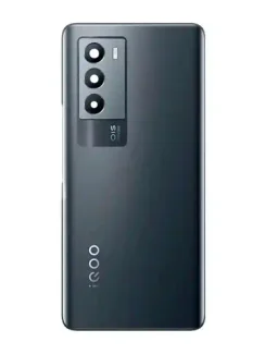 Задняя крышка для  Iqoo Neo 5S черная (Black) со стеклом камеры