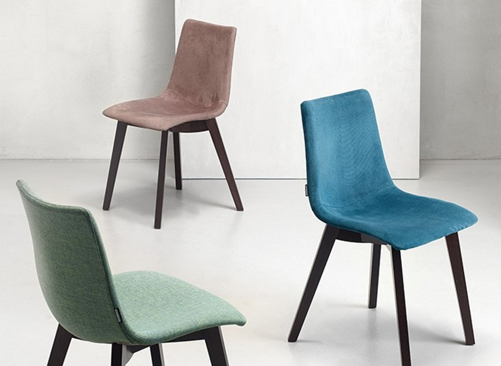 Стул с обивкой Scab Design Natural Zebra Pop, венге, морская волна