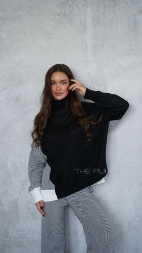 Черный костюм из кашемира