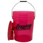 LERATON - BUCKET, Прозрачное ведро для мойки автомобилей с сепаратором (красное) 20л