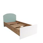 Кровать 900 Лавис КРД 900.1 (Дуб бунратти/Зеленый софт)