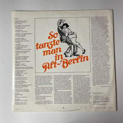 Винтажная виниловая пластинка LP Ballhausorchester Kurt Beyer So Tanzte Man In Alt Berlin Так Танцевали В Старом Берлине (ГДР 1972)