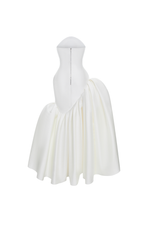 Асимметричное корсетное платье макси из атласа