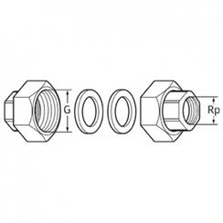 Комплект гаек для насоса WILO R11/2-R1GT (3XPART)+BOX-CHR