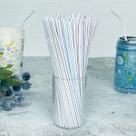 Трубочка для коктейля «Веселая полоска» 5*210 мм (в наборе 100 шт), микс