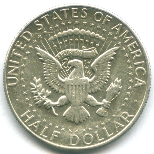 1/2 доллара 1966. США (Кеннеди). XF-AU