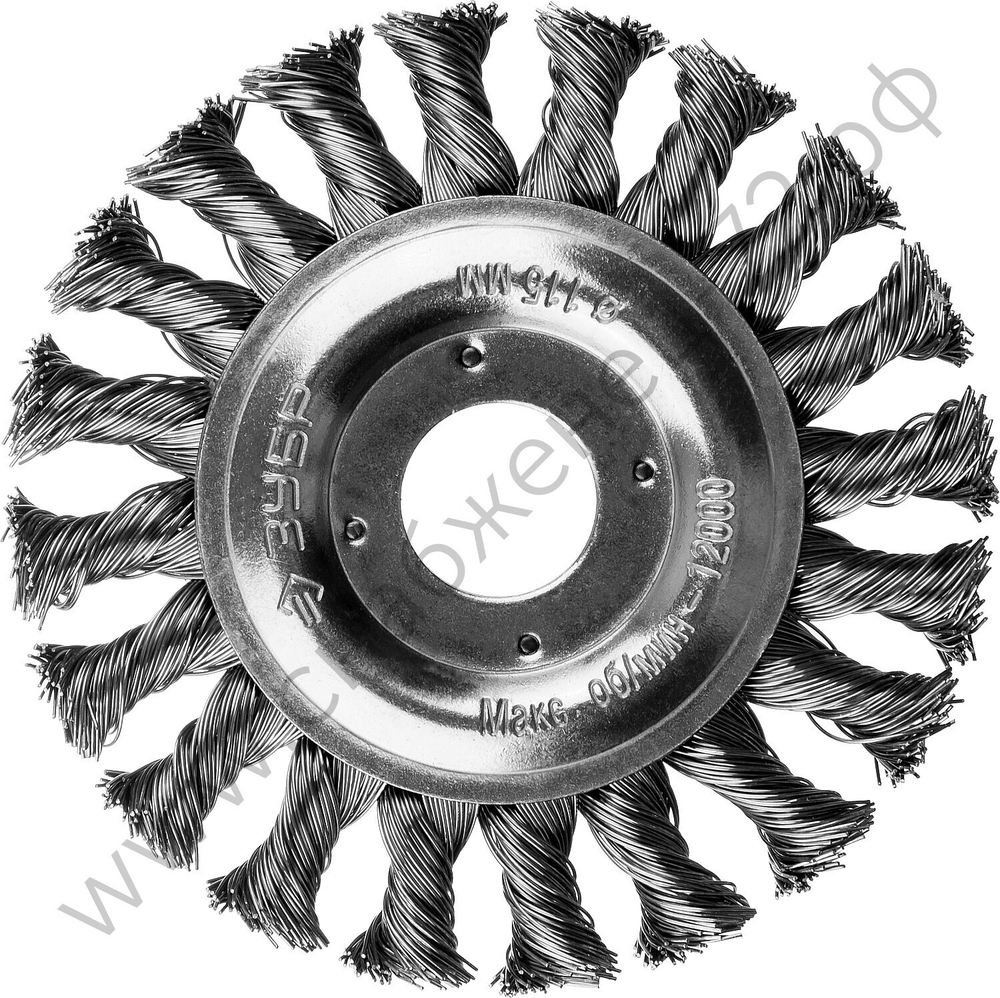 ЗУБР 115 мм, стальная проволоки 0.5 мм, Щетка дисковая, Профессионал (35190-115)