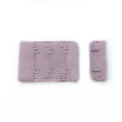 Застежка с крючками розовая бледная 2 ряда, 38*55 мм