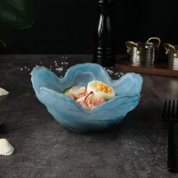 Салатник 250 мл d 16 см h7,5 см Blue Sunset звезда матовое стекло P.L. Proff Cuisine [4]