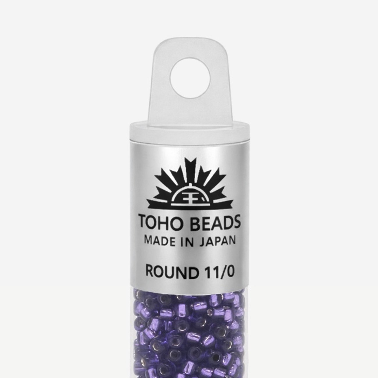 Японский бисер TOHO Round 11/0 (№2224), с внутренним серебрением, прозрачный глянцевый